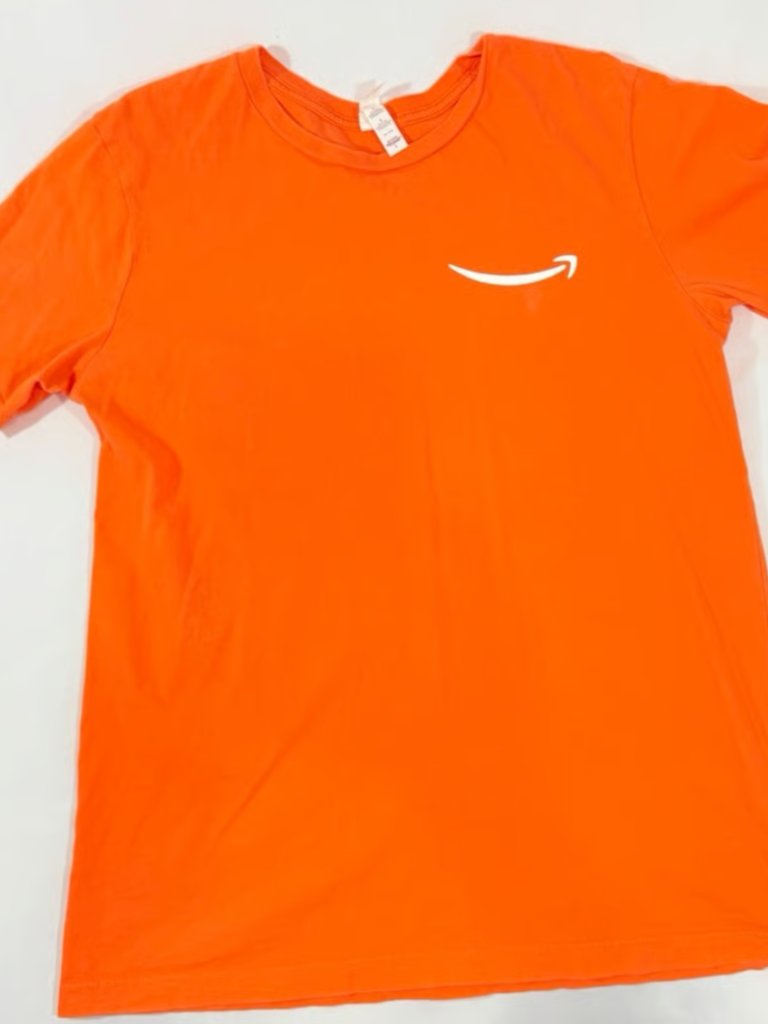 Amazon Volunteer Shirt  Orange  Large  Unisex